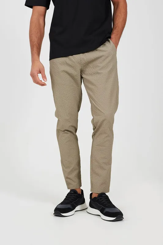 Slim Leg Seersucker Trousers - Brave Soul