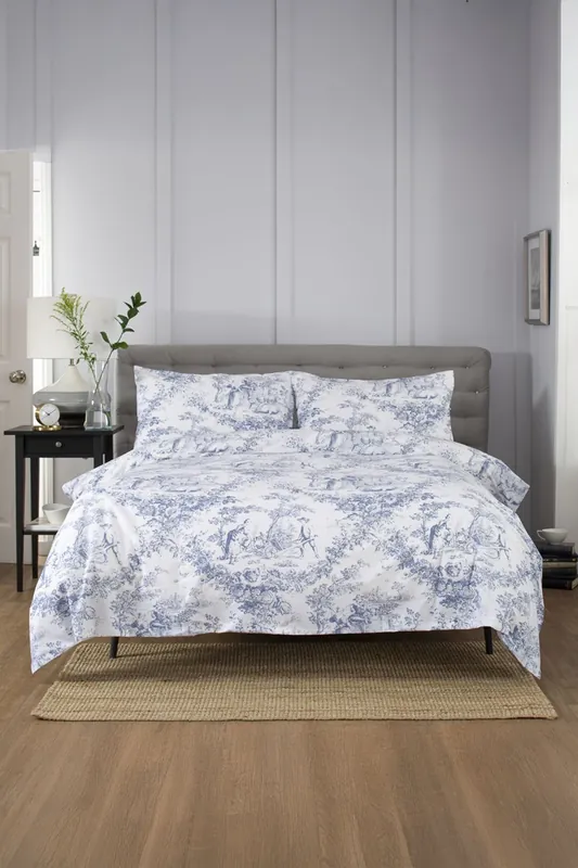 Toile De Jouy Luxurious 200 Thread Count 100% Cotton Duvet Cover | Deyongs 1846 - The Lyndon Company