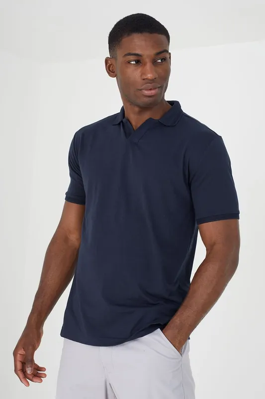 Short Sleeve Jacquard Trim Polo Shirt - Brave Soul