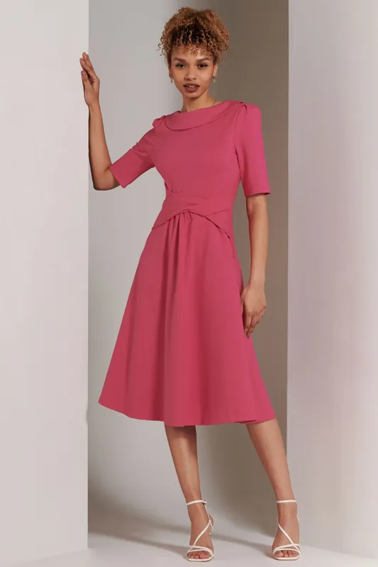 Maayan Fold Neck Dress - Jolie Moi