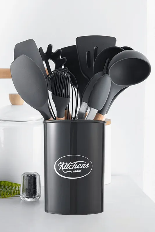 11-piece Silicone Kitchen Utensil Set for Nonstick Cookware Kitchenware Set