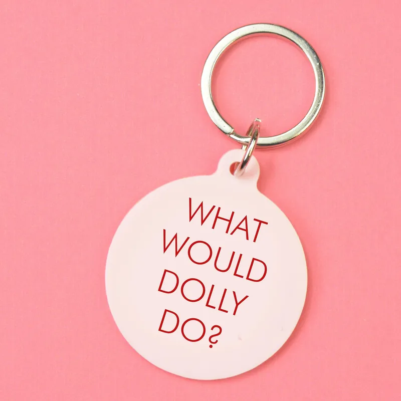 What Would Dolly Do? Keyring - Flamingo Candles