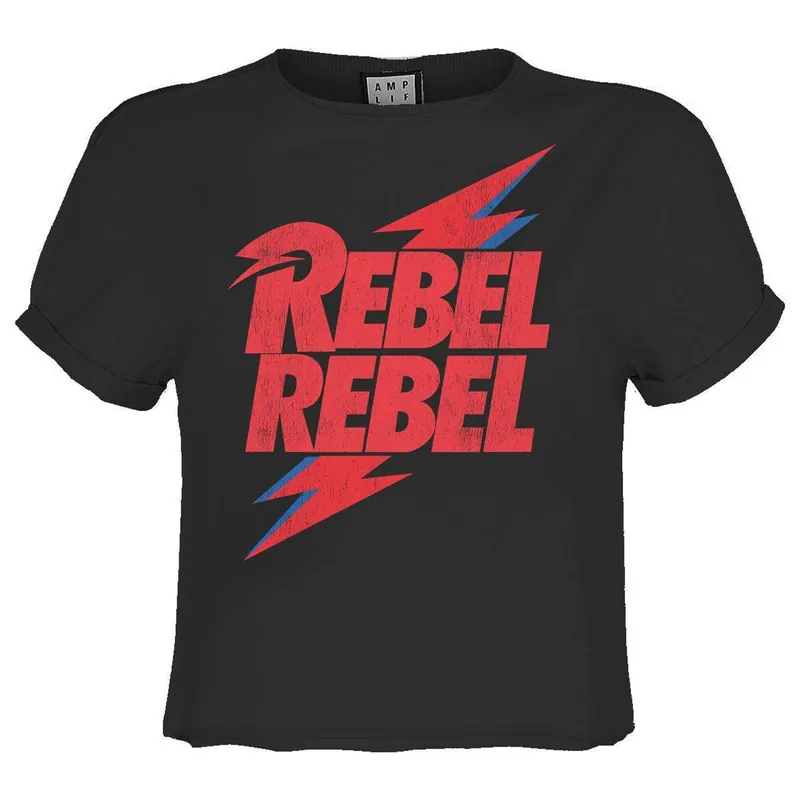 Rebel Rebel David Bowie Crop T-Shirt