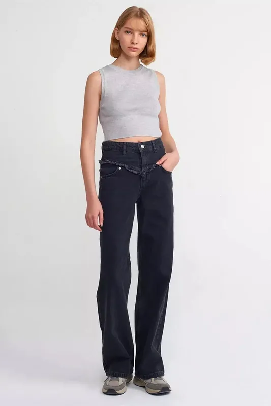 Knitted Crew Neck Crop Top - Hiccup