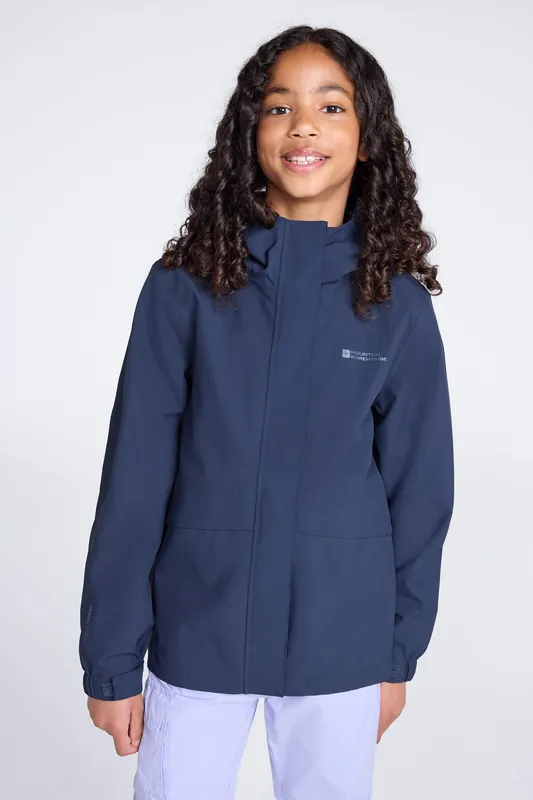 April' Lightweight Hooded Casual Full Zip Waterproof Outdoor Jacket - Mountain Warehouse