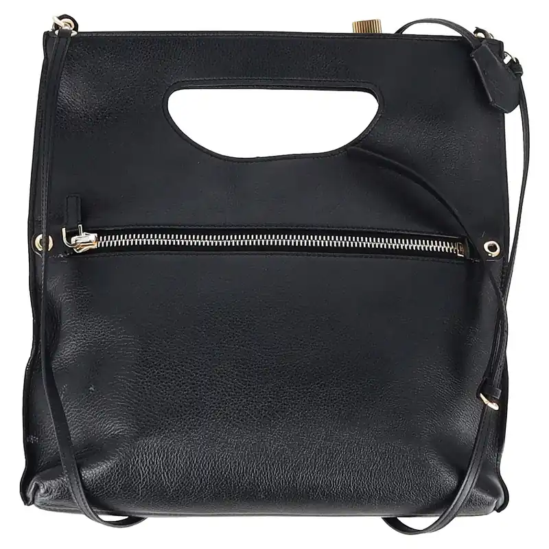 Preloved Top Handle Shoulder Bag in Black Leather - Tom Ford