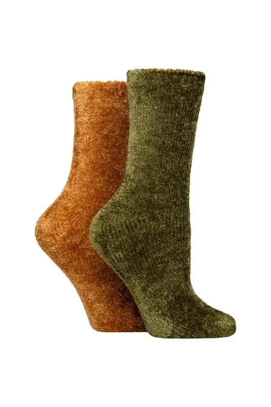 2 Pair Chenille Boot Socks - SOCKSHOP