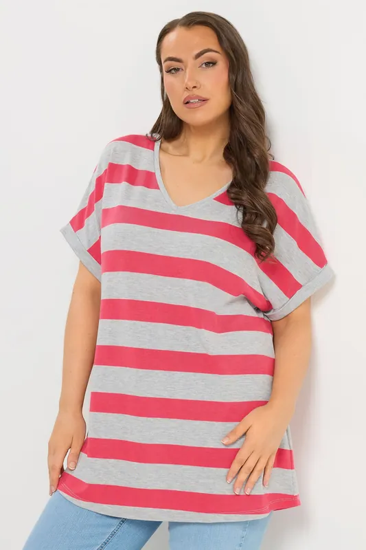 Stripe V-Neck T-Shirt