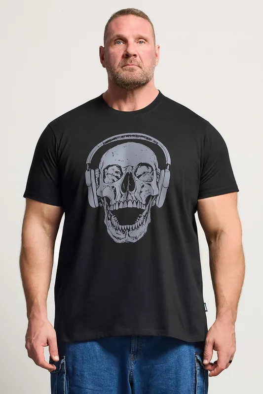 Skull & Headphone Graphic T-Shirt