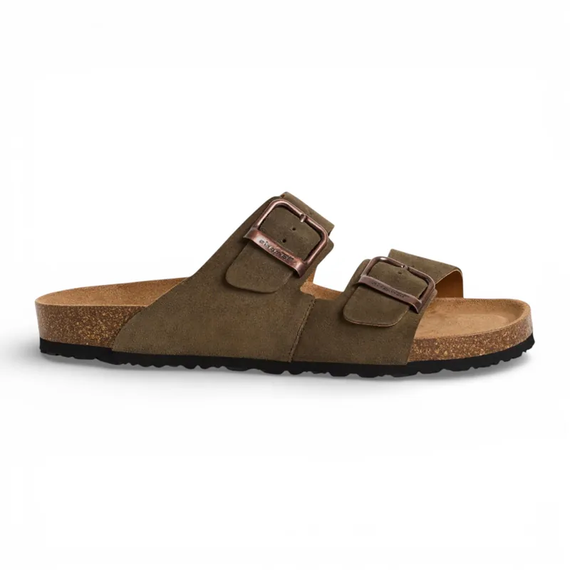 Tamaris Leather Slip-On Footbed Slipper Sandals - 17400