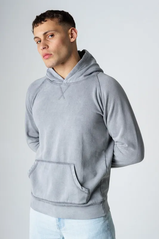 Cotton Blend Acid Wash Hoody - Influence