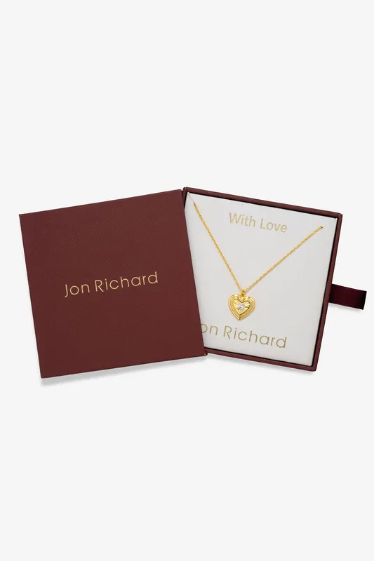 18K Gold Plated Heart Pendant - Gift Box