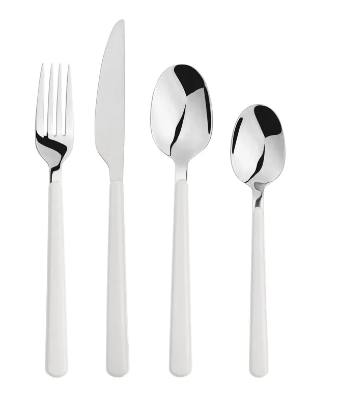 Cutlery Sets Stainless Steel White ABS Handle 32PC Set - Glim & Glam