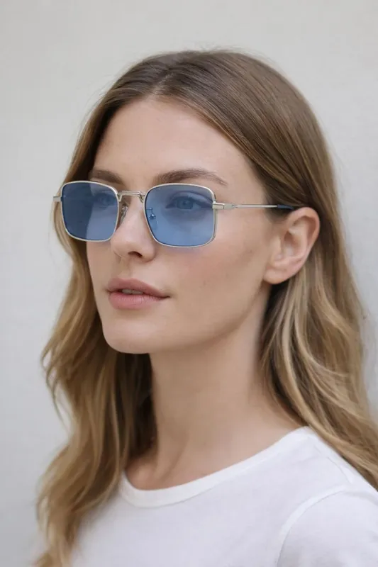 Vintage Metal Square Sunglasses - SVNX