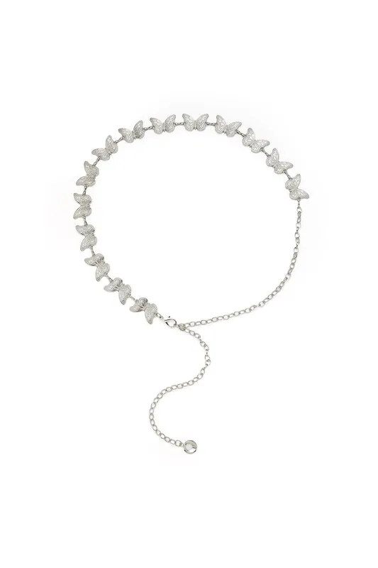 Butterfly-Shaped Charms Adjustable Metal Waist Chain Accessory
