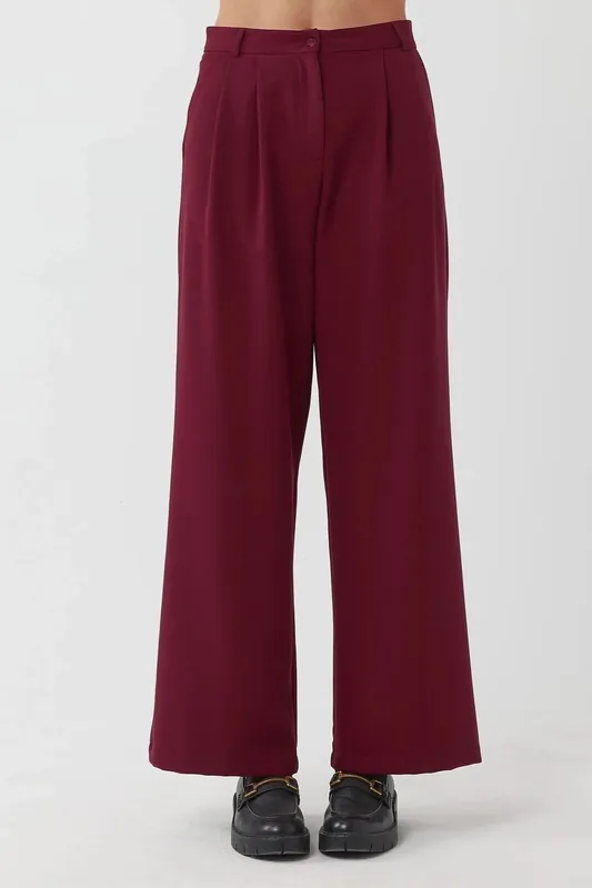 High Waist Pleated Palazzo Pants - Hiccup