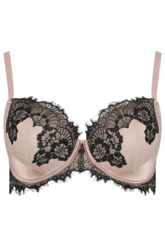 Lace Trim Underwired Bra - Yours