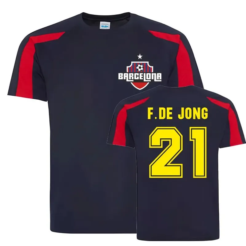 Mens Frenkie De Jong Sports Training Jersey - FC Barcelona