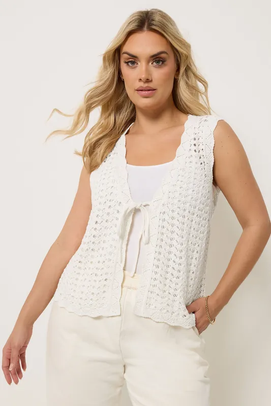 Scallop Edge Knitted Waistcoat - Yours