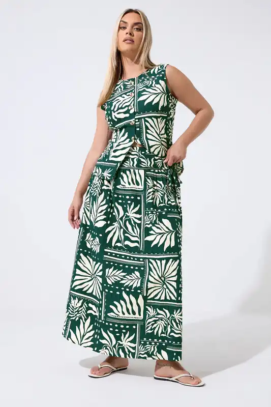 Abstract Palm Print Skirt - Yours