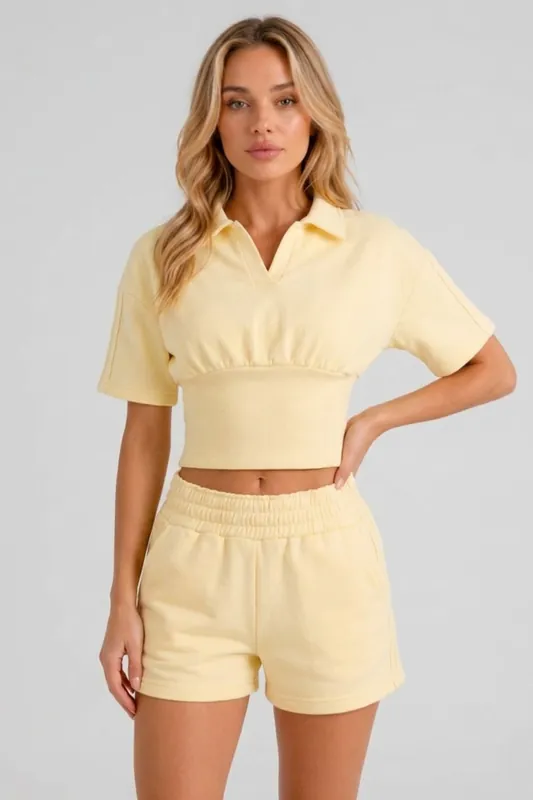 Polo Top and Shorts Co-ord - Short Sleeve - Two Piece Set