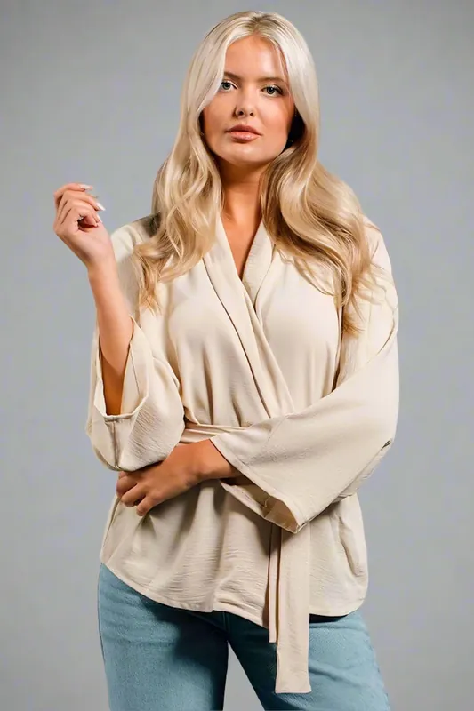 Cream Soft Belted Jacket - Needs No Label
