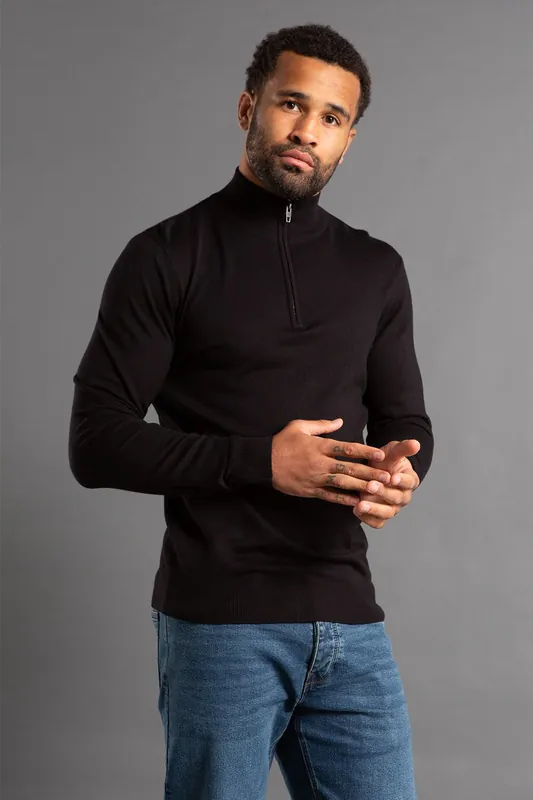 1/2 Zip Knitted Jumper - French Connection