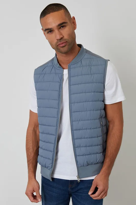 Quilted Hybrid Gilet - Threadbare