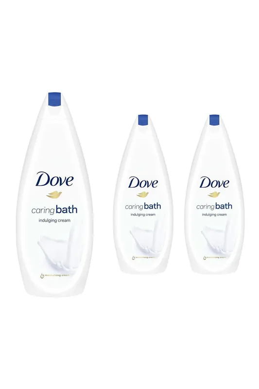 Caring Bath Indulging 'Cream' For Soft & Smooth Skin 720ml, 3 Pack - Dove