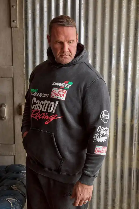 Castrol' Acid Wash Hoodie - BadRhino