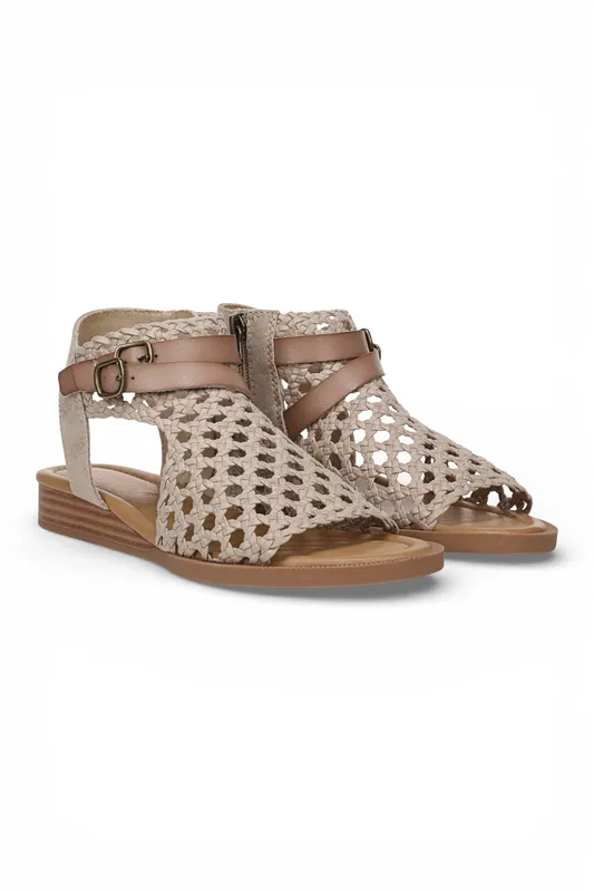 Blowfish Weave Micro Wedge Sandals - Anuella