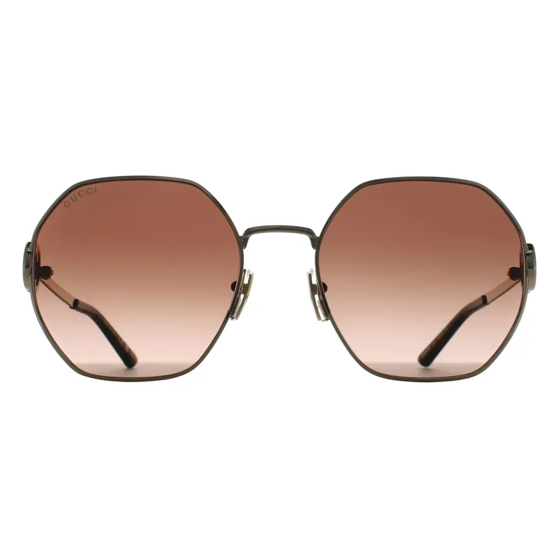 Round Gold Brown Gradient GG2046S - Gucci