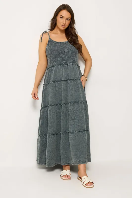 Cheesecloth Tiered Maxi Dress - Yours