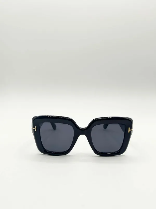 Bold Square Sunglasses in Black - SVNX