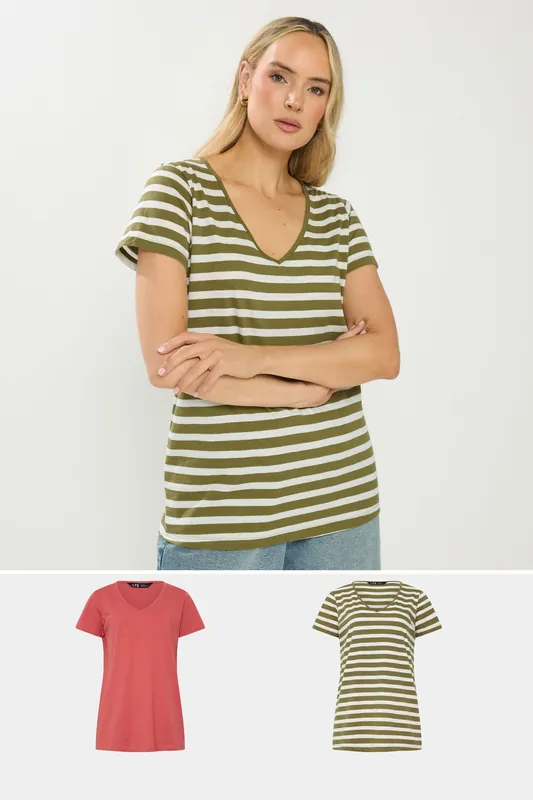 Tall 2 Pack Stripe T-Shirts