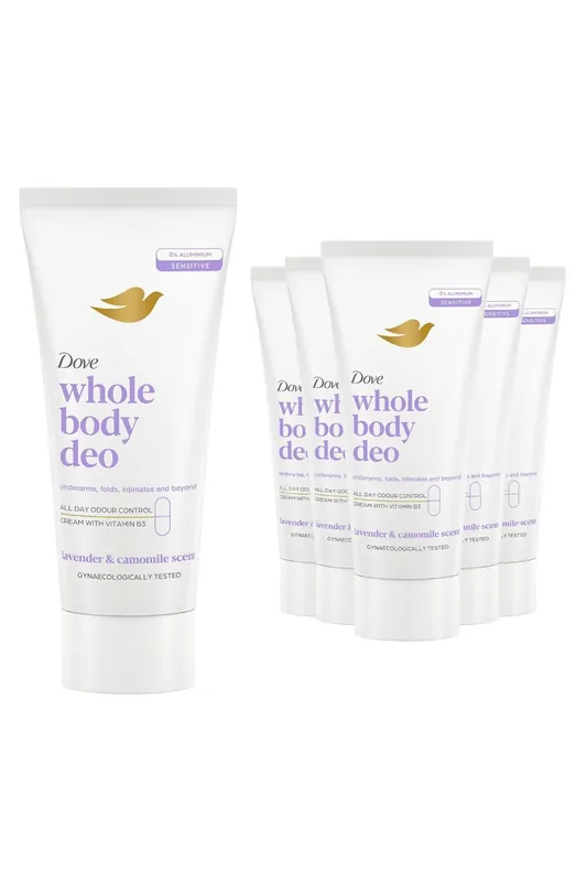 Whole Body Protection Deodorant Cream Lavender & Camomile 75ml, 6 pk - Dove