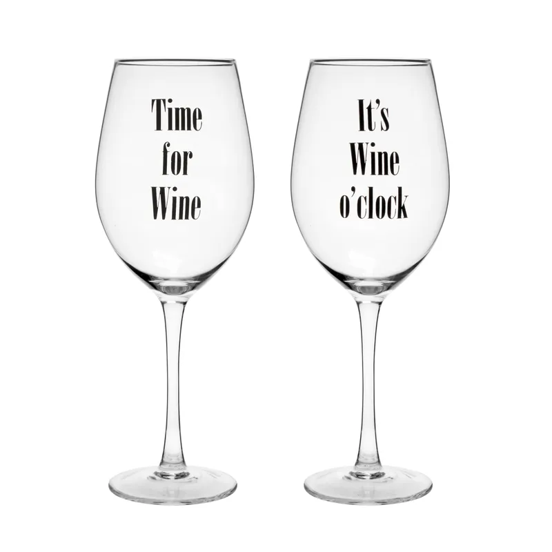 Verity Time For Wine Large Wine Glasses - Orsina