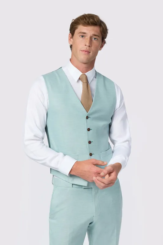 Blake Sea Foam Slim Fit Waistcoat - Antique Rogue