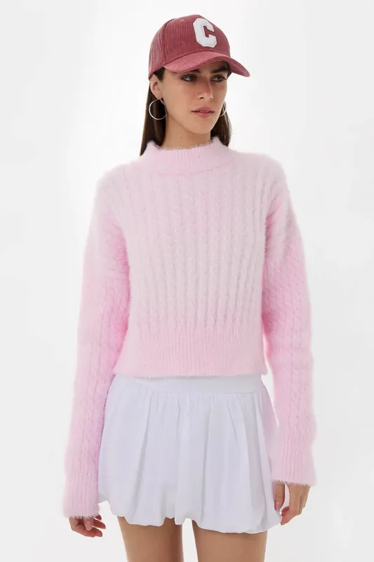 Half Turtleneck Long Sleeve Knitted Sweater - Hiccup