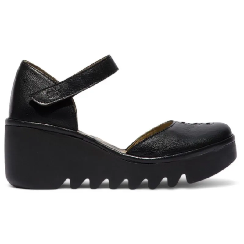 Wedge Heel Closed Toe Sandals Leather Summer Shoes - TruClothing