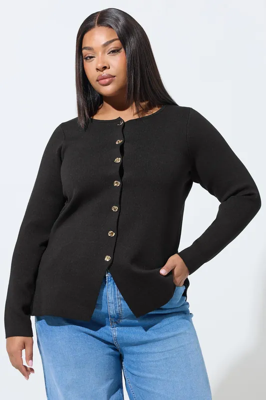 Long Sleeve Knitted Top - Yours