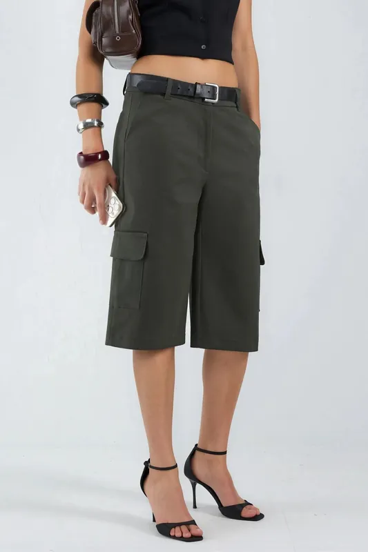 Low Waist Cargo Shorts (Without Belt) - Hiccup
