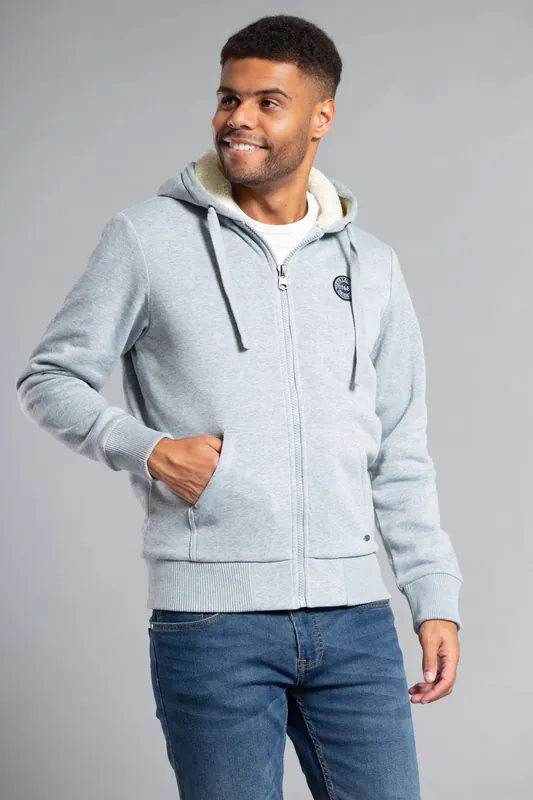 Borg Lined Zip-Through Hoody
