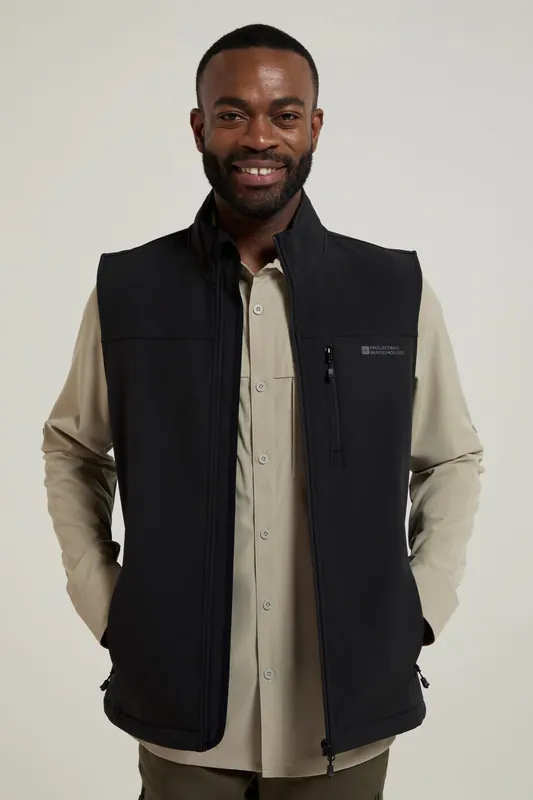 Softshell Gilet Water Resistant Lightweight Vest Jacket - Mountain Warehouse