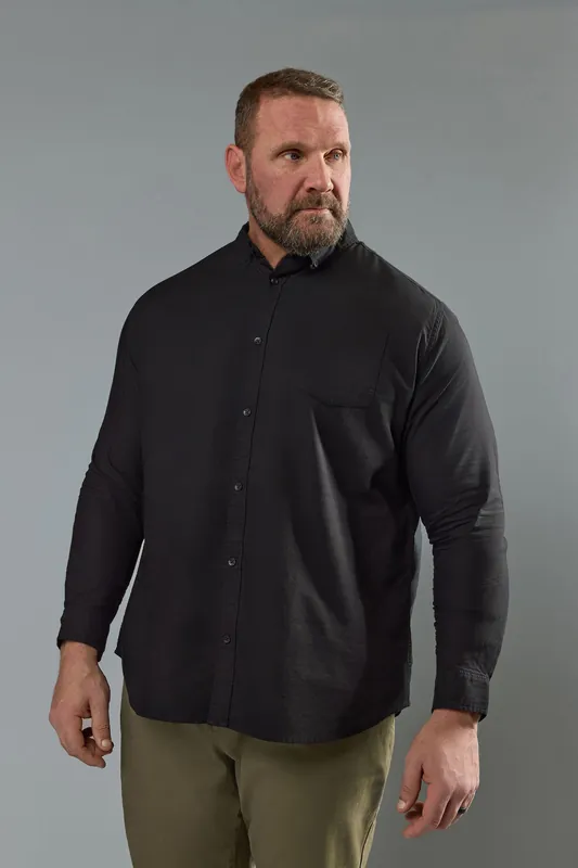 Premium Long Sleeve Oxford Cotton Shirt - BadRhino