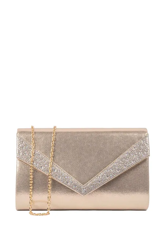 Devora Shimmer Clutch Bag - Paradox London