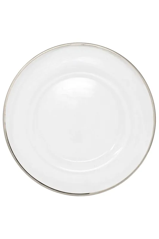 33cm Acrylic Charger Plate with Trim Edge for Dinner Table Decoration - Neel Blue