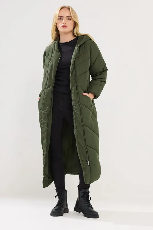 Petite Padded Maxi Coat - PixieGirl