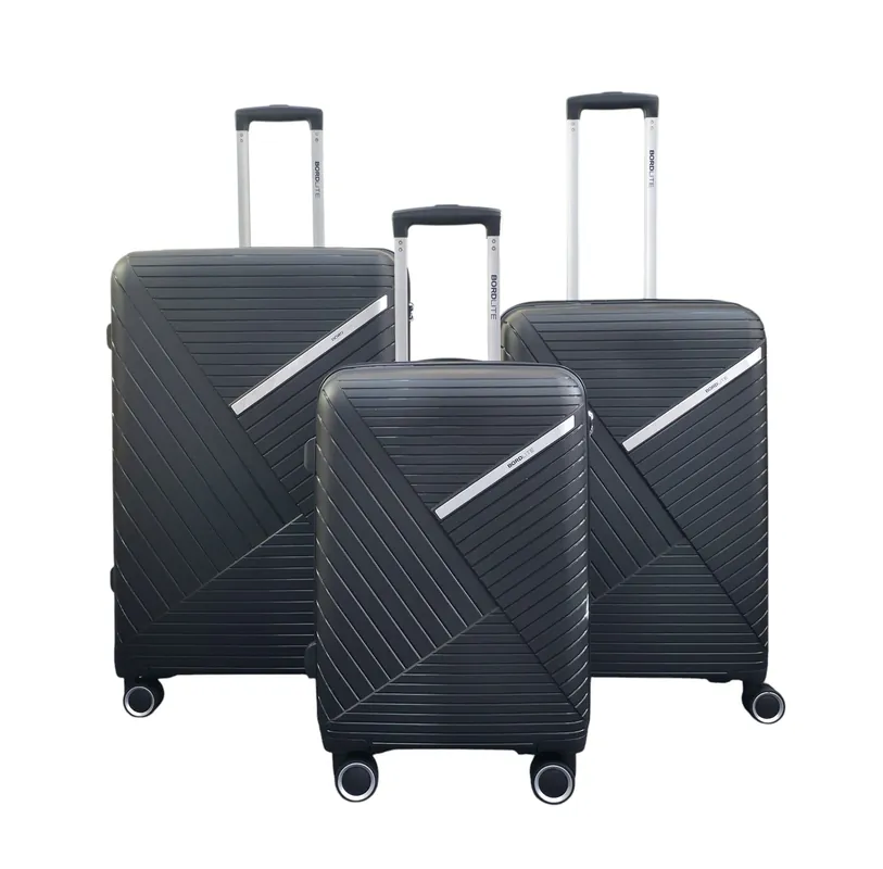 Robust Hard Shell 8 Wheels Luggage Travel Holiday Suitcase - Infinity Leather