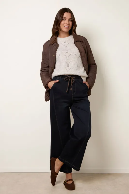 Navy Seam Detail Jeans - Blue Vanilla
